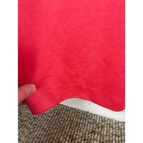 Vintage 1970s Mock Neck Bell Sleeve Coral Maxi Dress - Picture 10 of 14